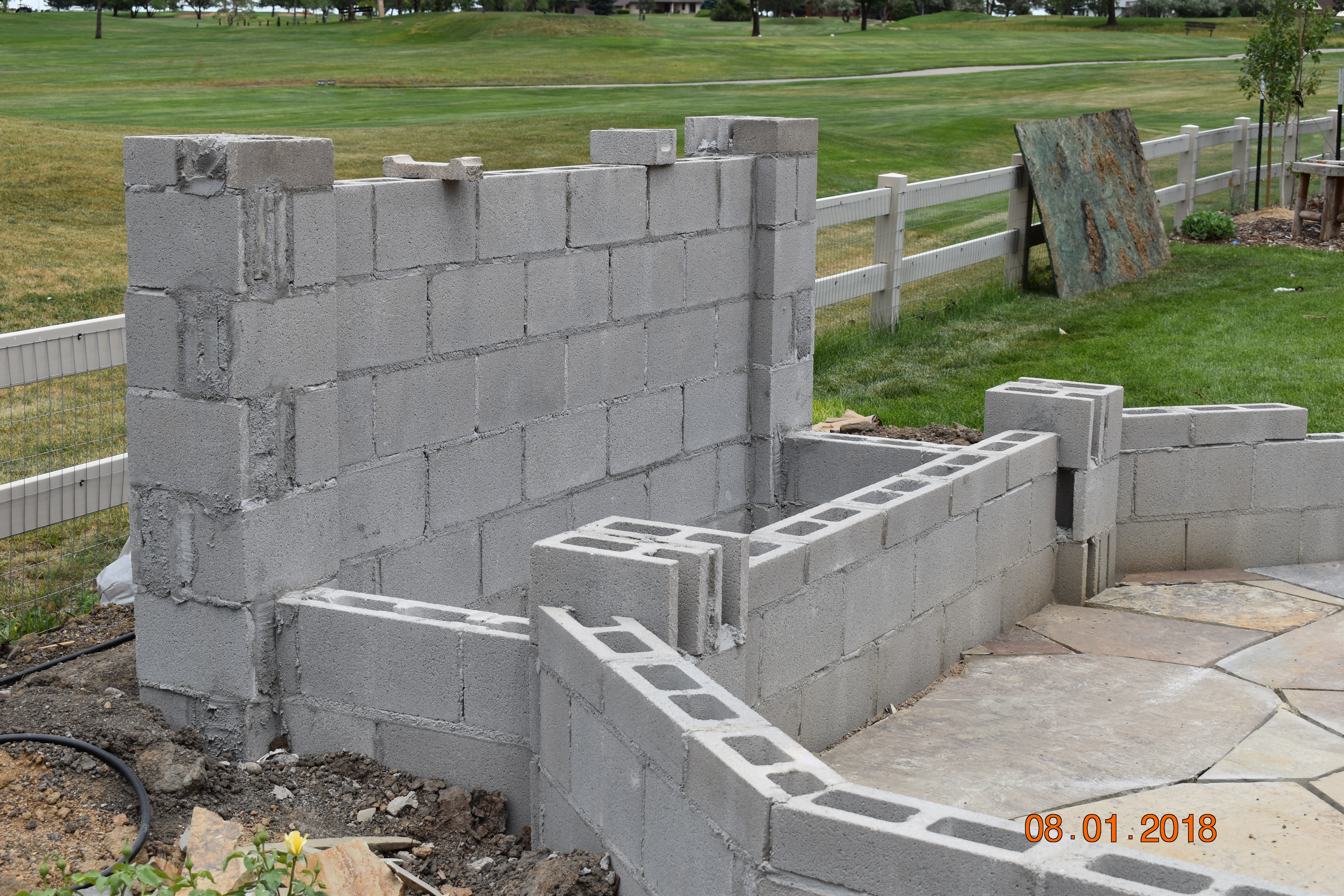 Custom brick wall built in Cheyenne Wyoming by F Masonry