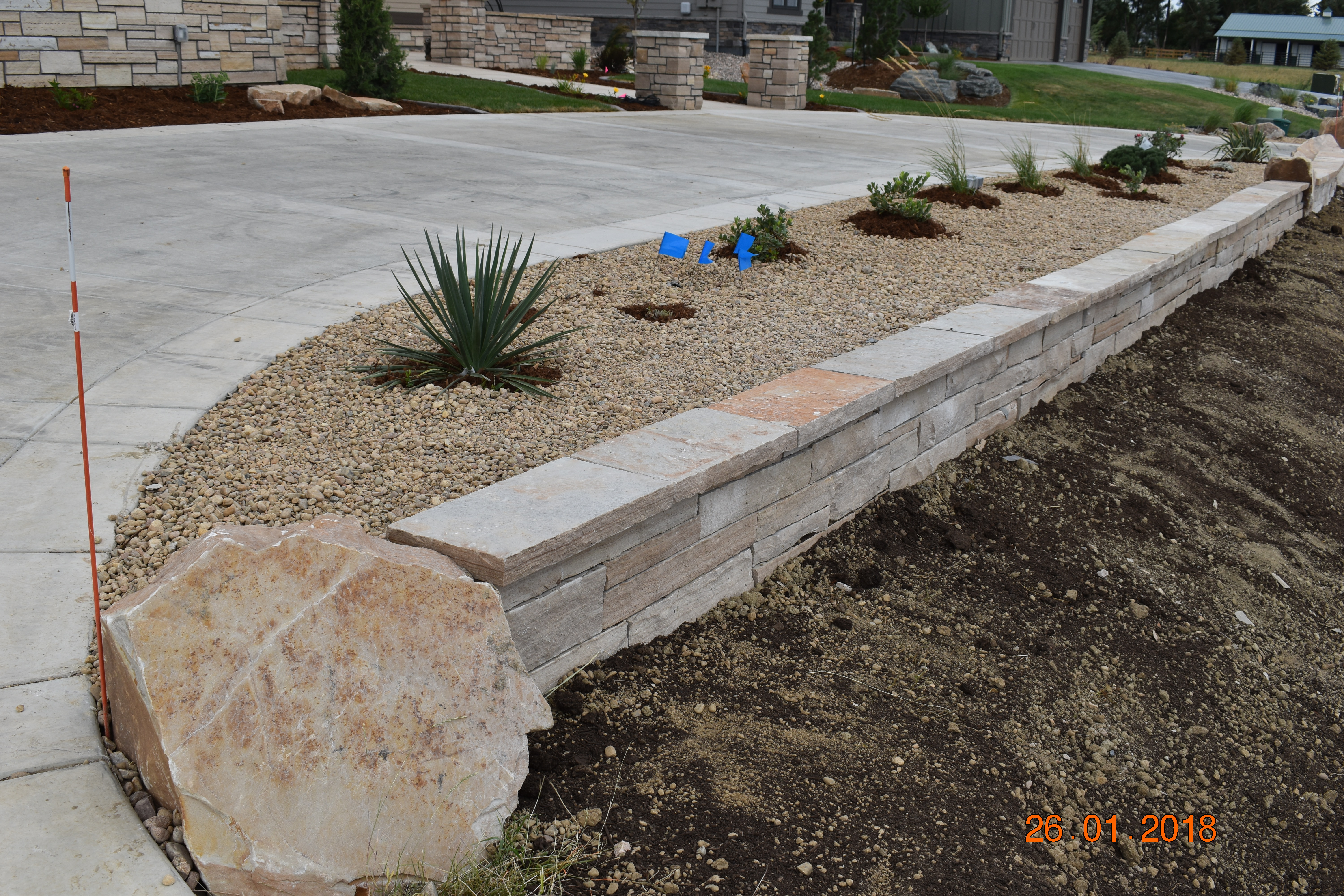Custom brick wall built in Cheyenne Wyoming by F Masonry