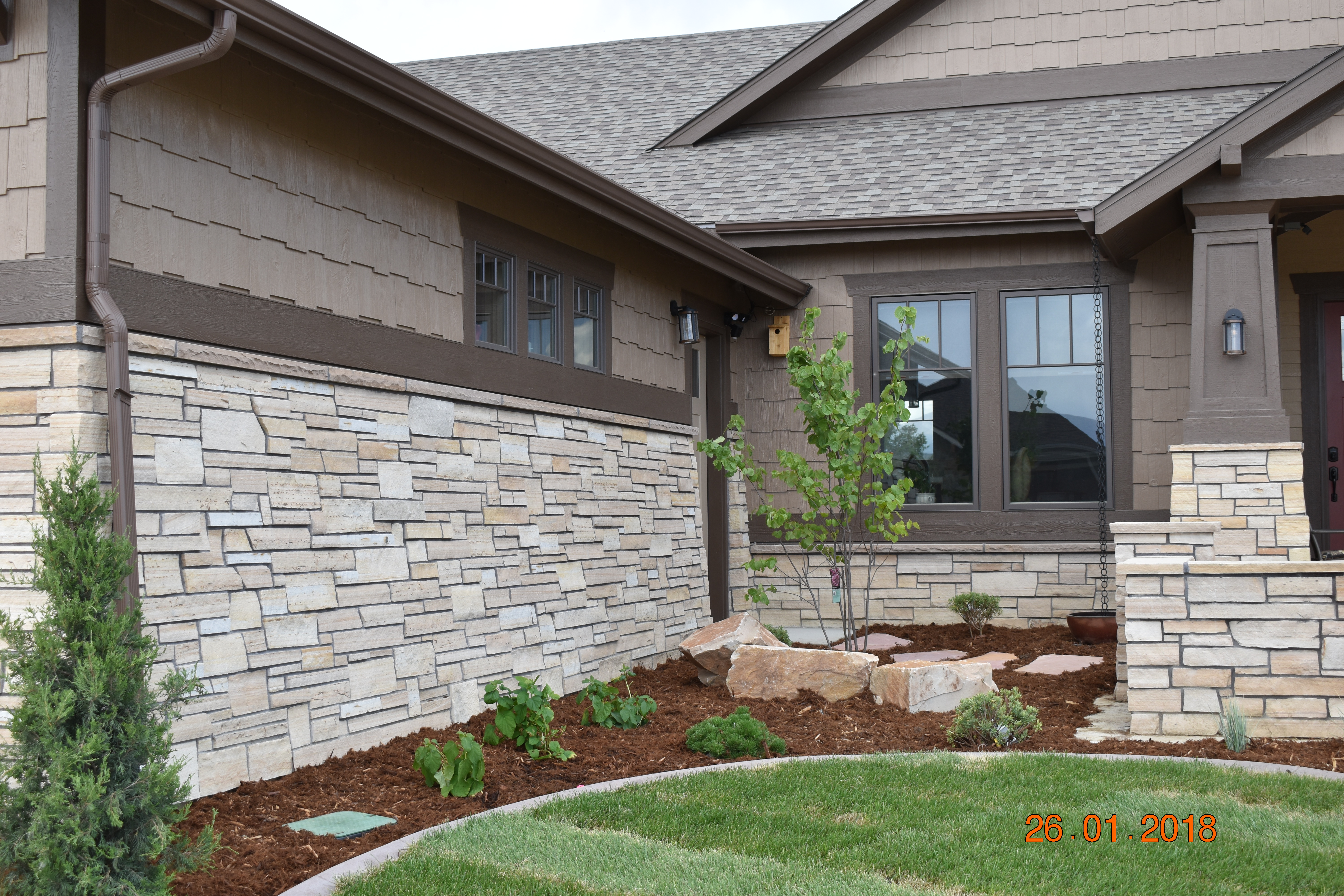 Custom brick wall built in Cheyenne Wyoming by F Masonry
