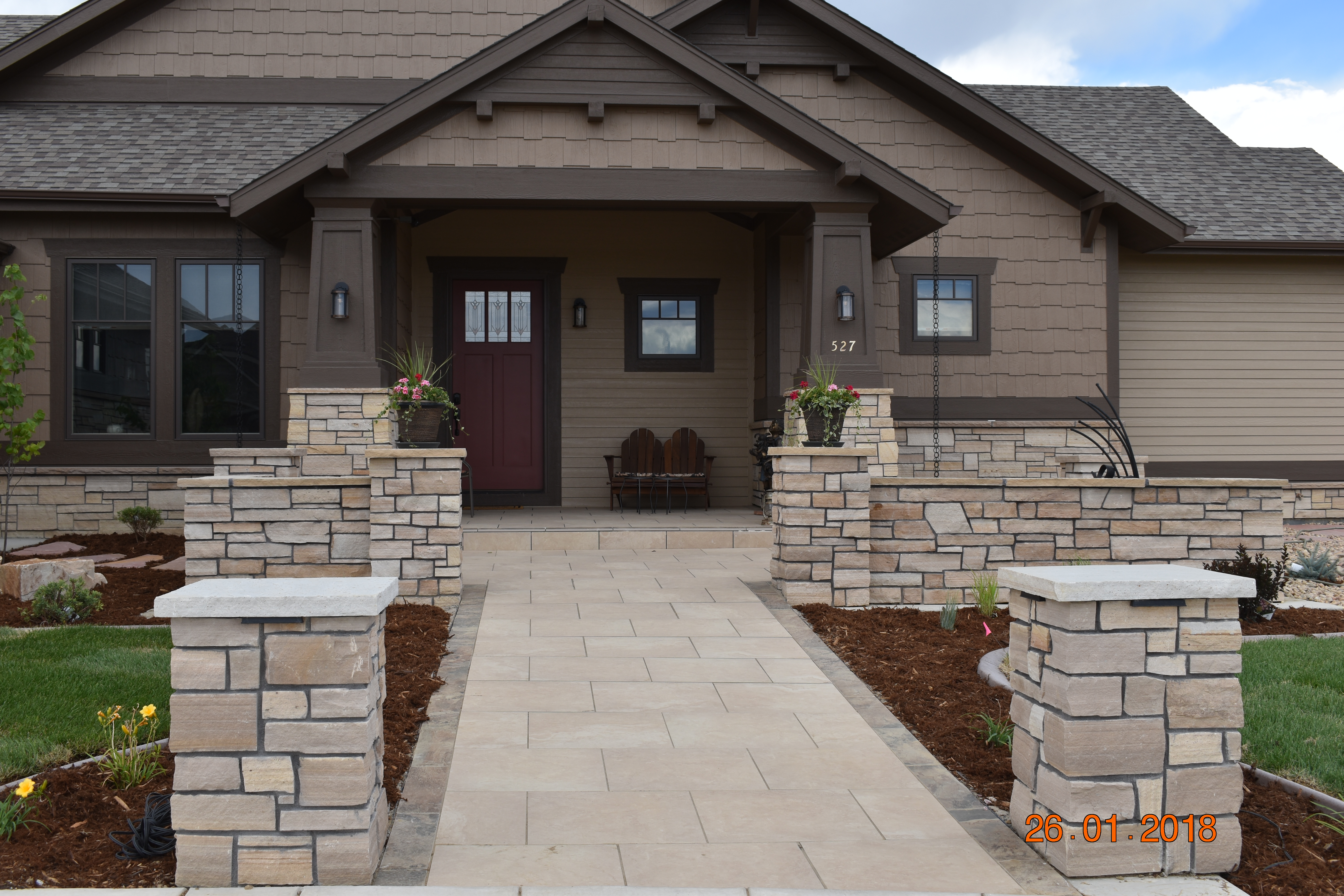 Custom brick wall built in Cheyenne Wyoming by F Masonry