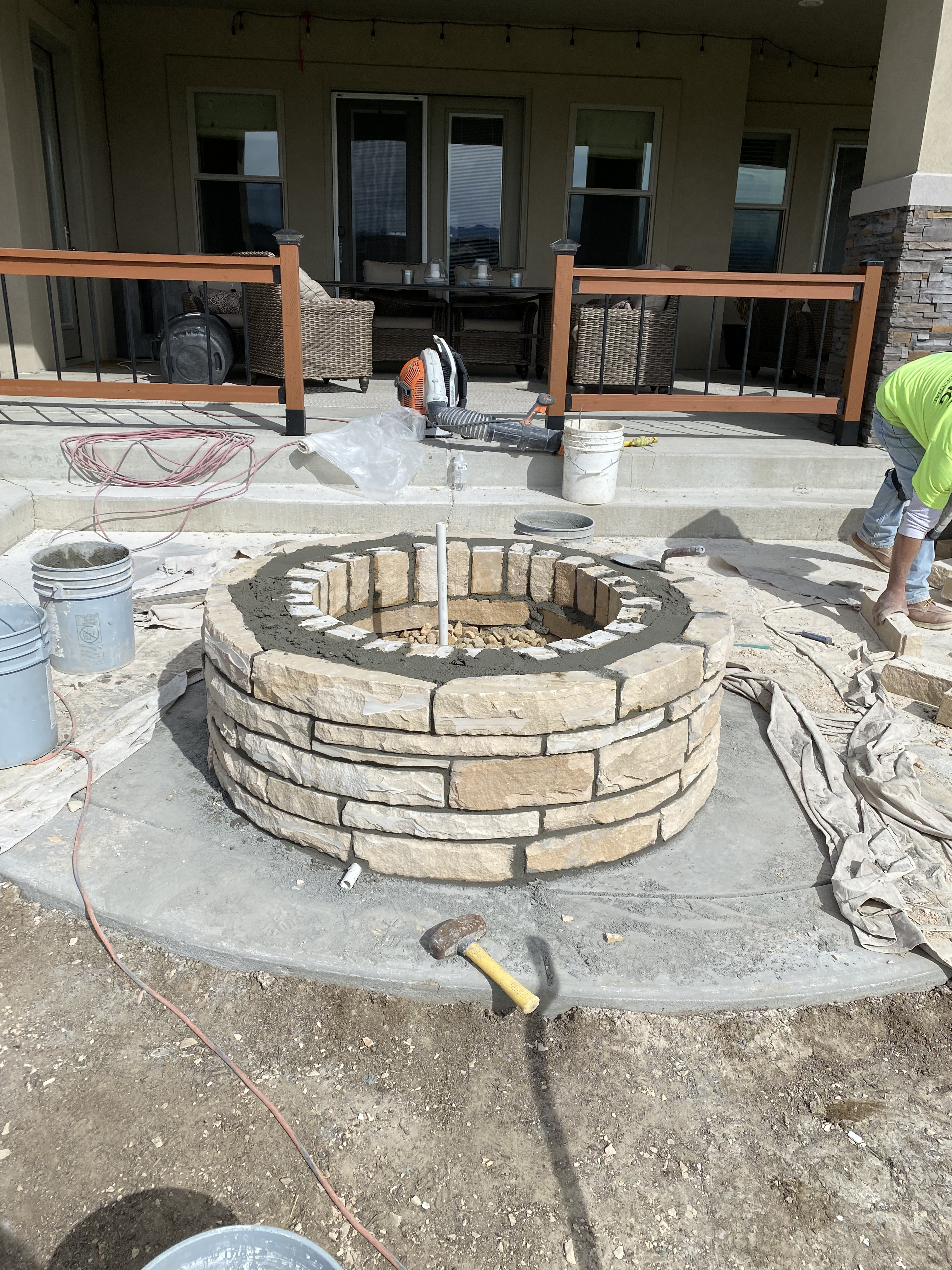 Custom brick wall built in Cheyenne Wyoming by F Masonry
