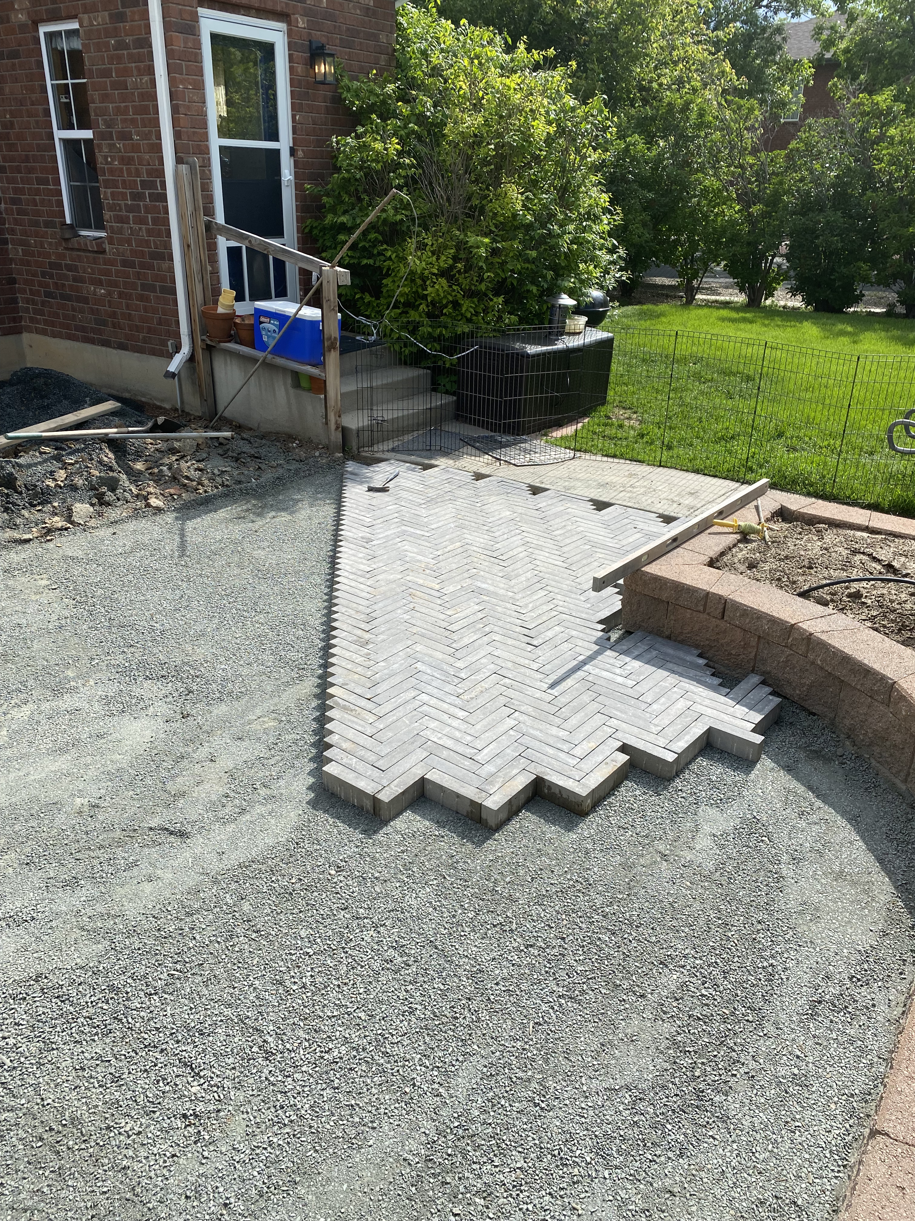 Custom patio project by F Masonry
