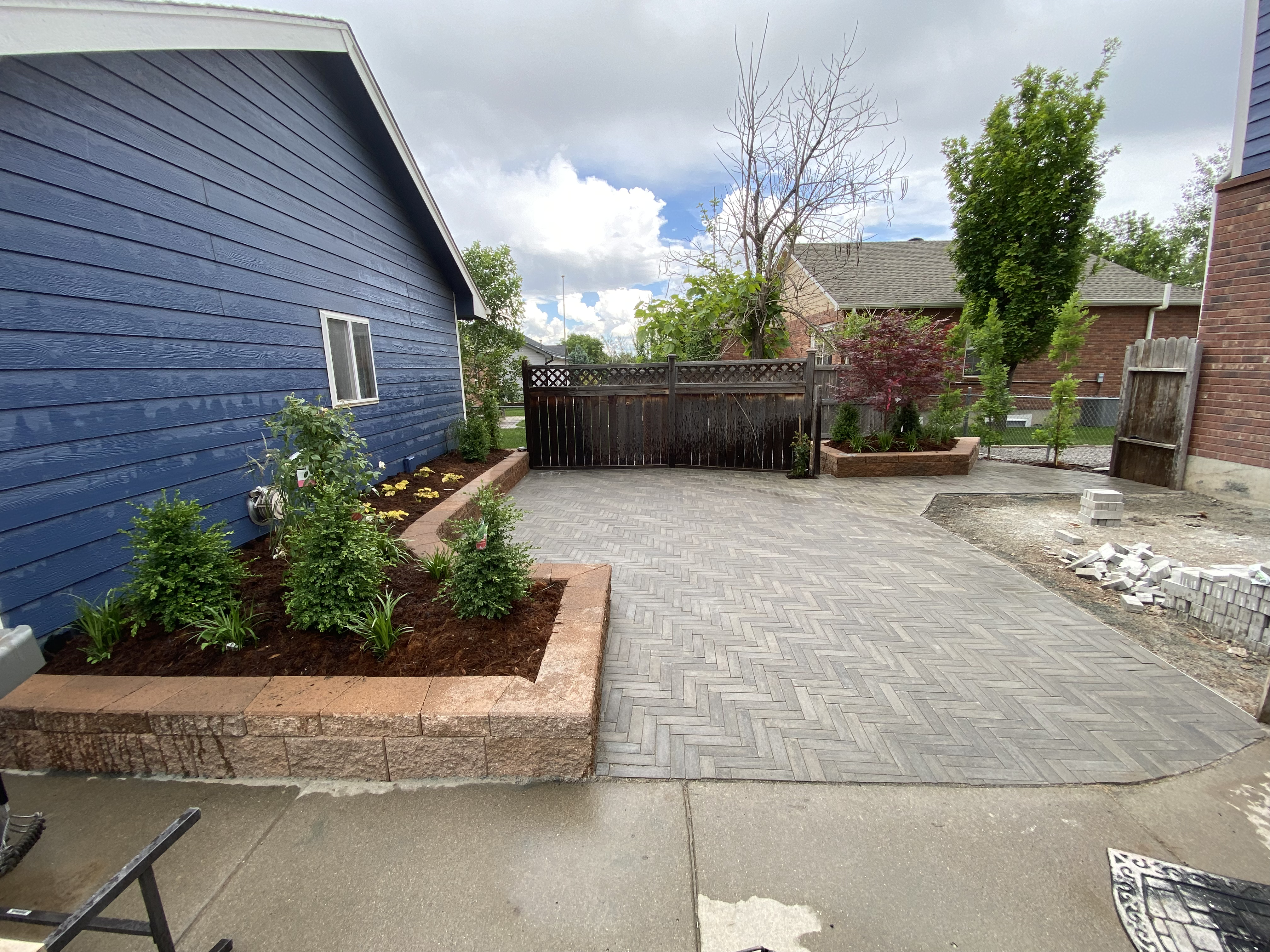 Custom patio project by F Masonry