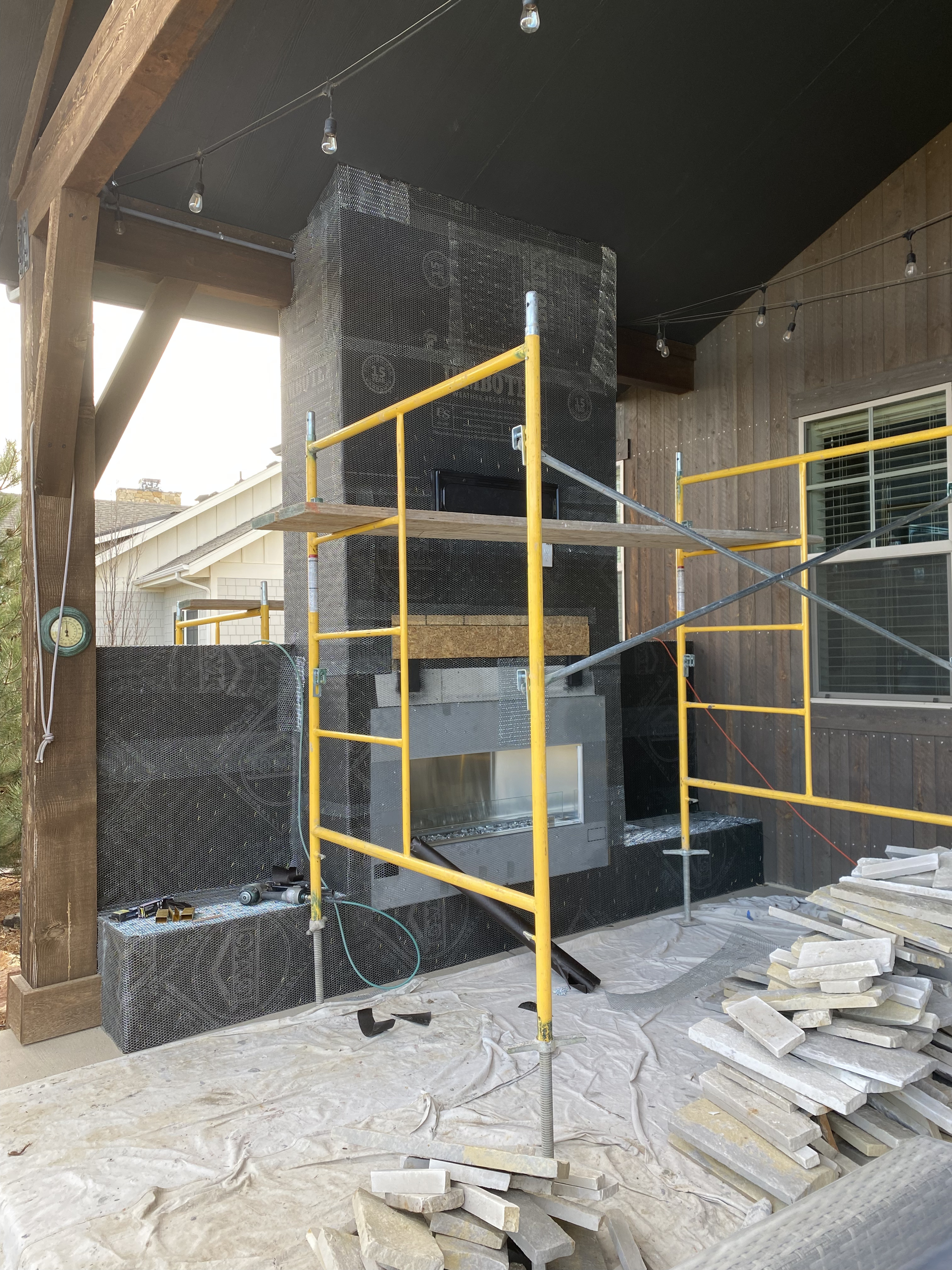 Custom brick wall built in Cheyenne Wyoming by F Masonry