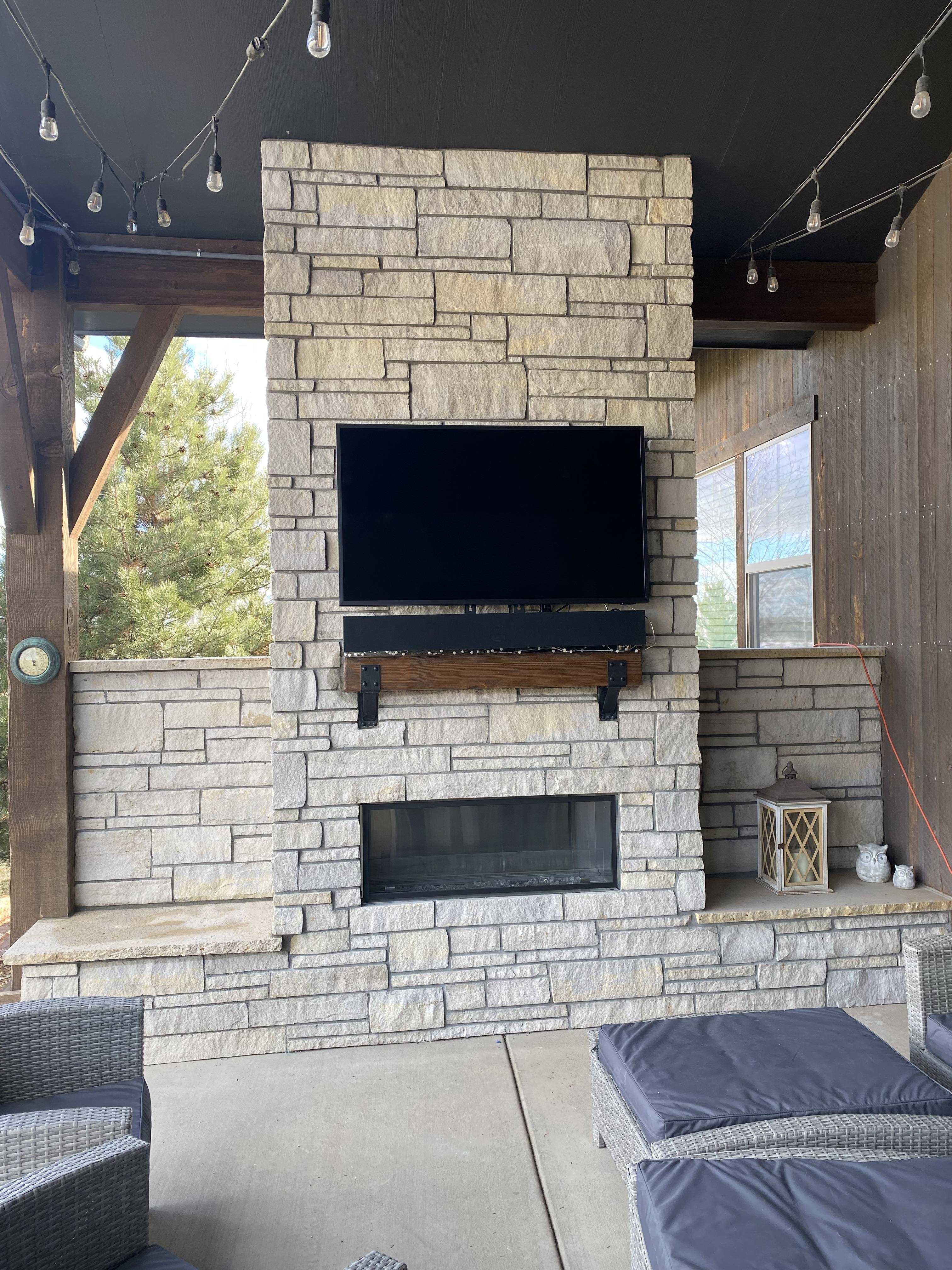 Custom brick wall built in Cheyenne Wyoming by F Masonry