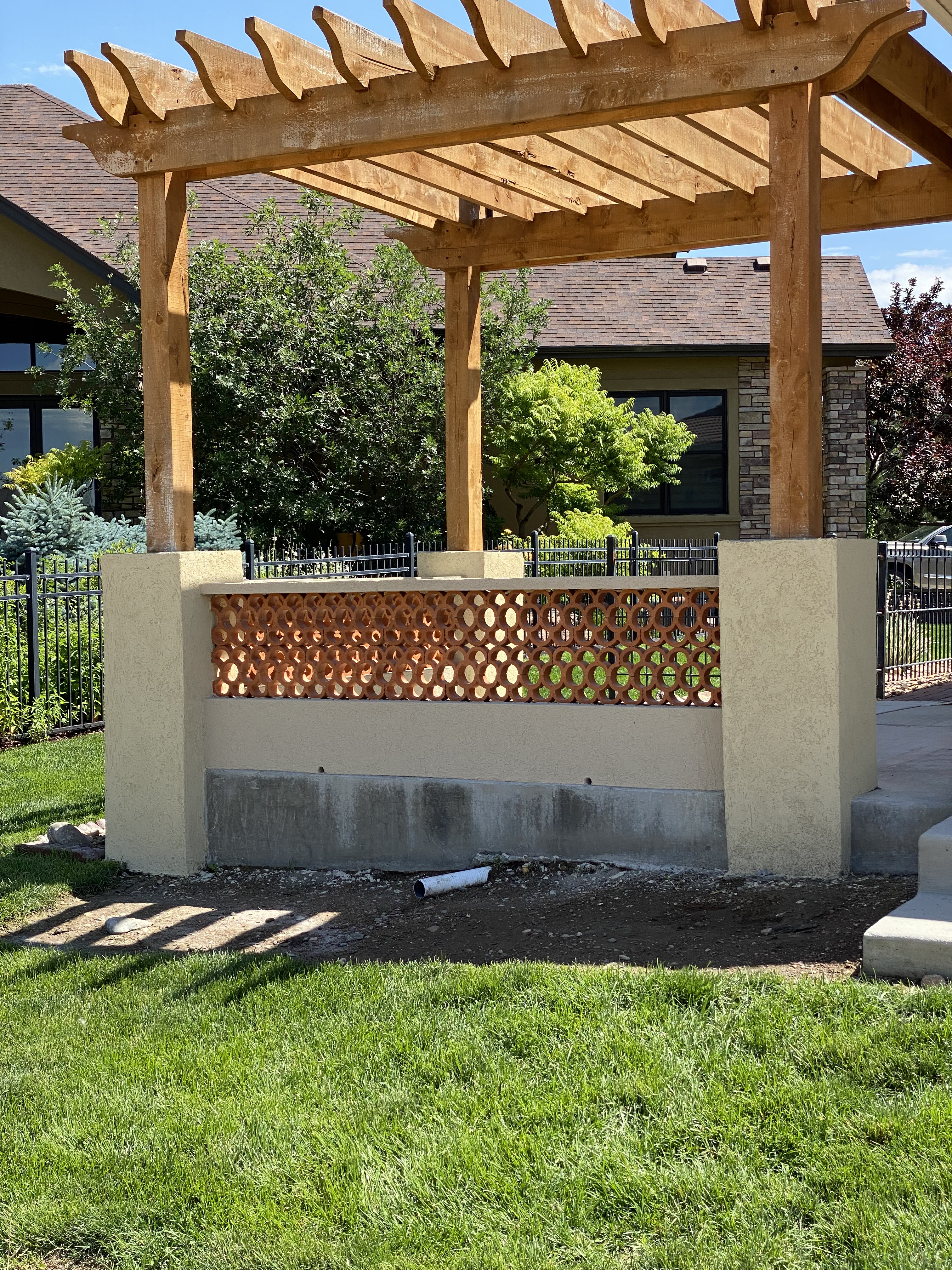 Custom stucco by F Masonry in greeley colorado