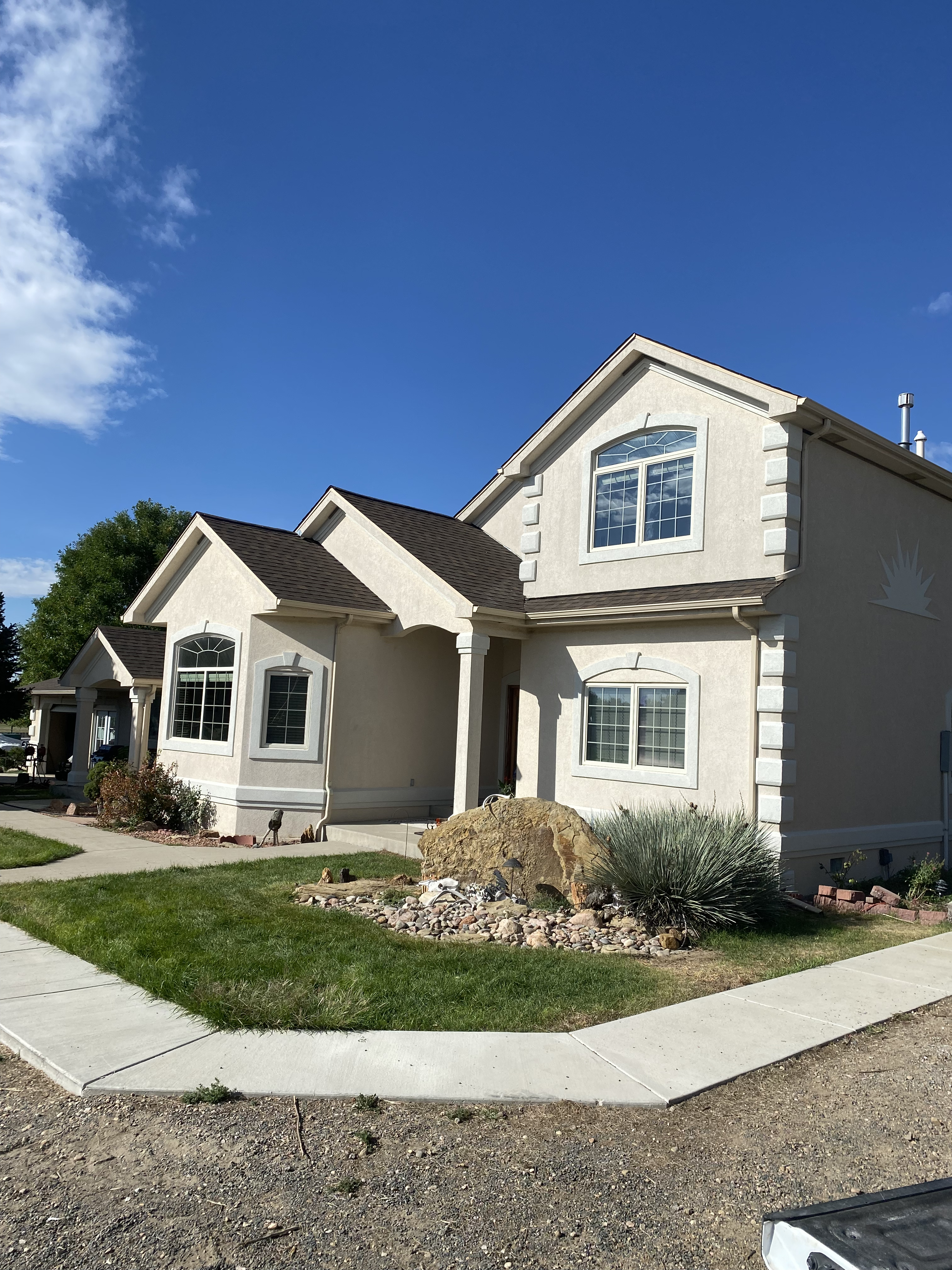 Custom stucco by F Masonry in greeley colorado